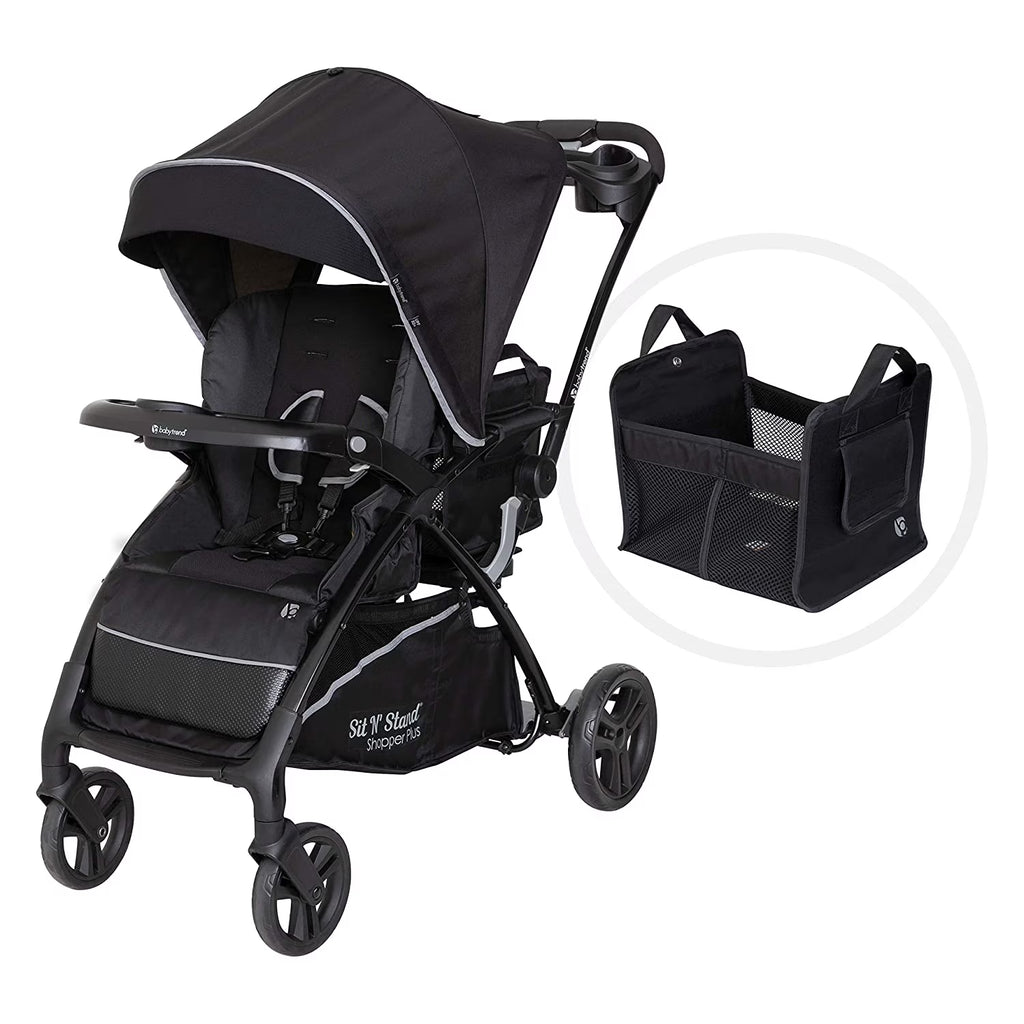 Sit N Stand 5-in-1 Shopper Plus Stroller, Black D202