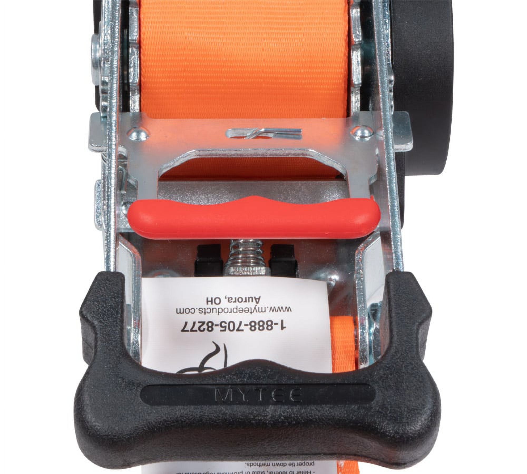 (4 Pack) Orange 2" x10' Auto Retract Ratchet Straps with Zinc Coated S Hook Tiedowns U268