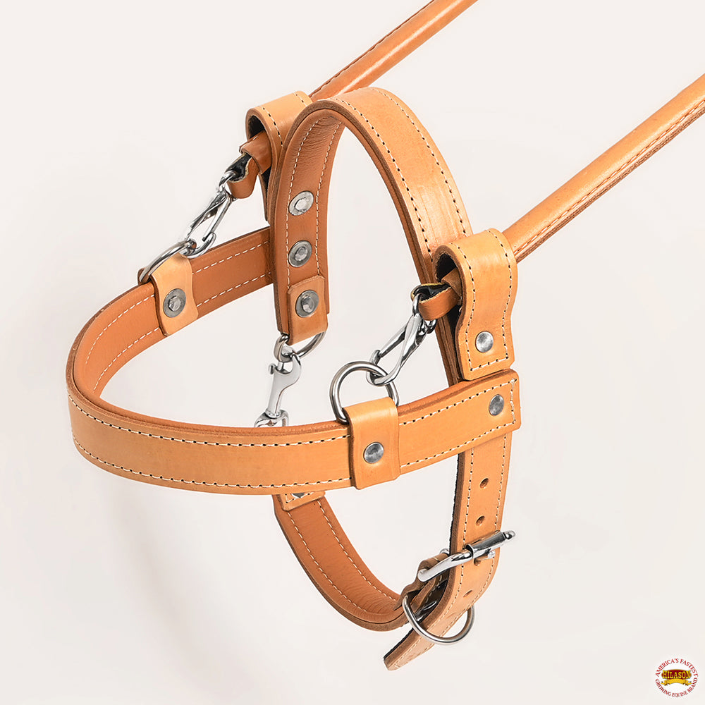 Tan Padded Genuine Leather Guide Dog Harness L92809