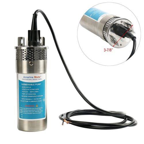 24V Stainless Shell Submersible 3.2GPM Deep Well Water DC Pump R151476