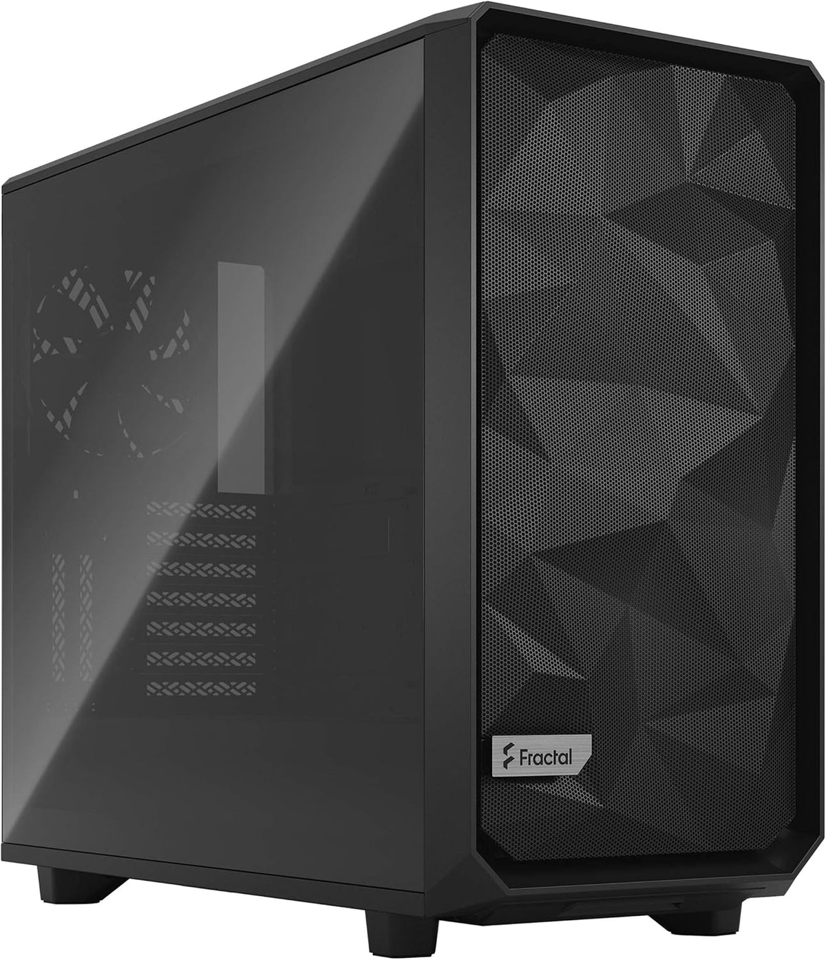 Black ATX Mid Tower Computer Case with Tempered Glass Window P822
