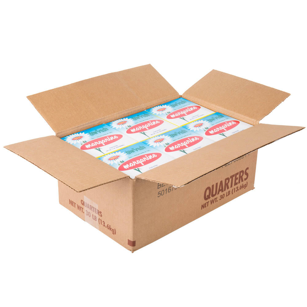 80 Percent Vegetable Oil Margarine Quarters - 30 per CASE L78311
