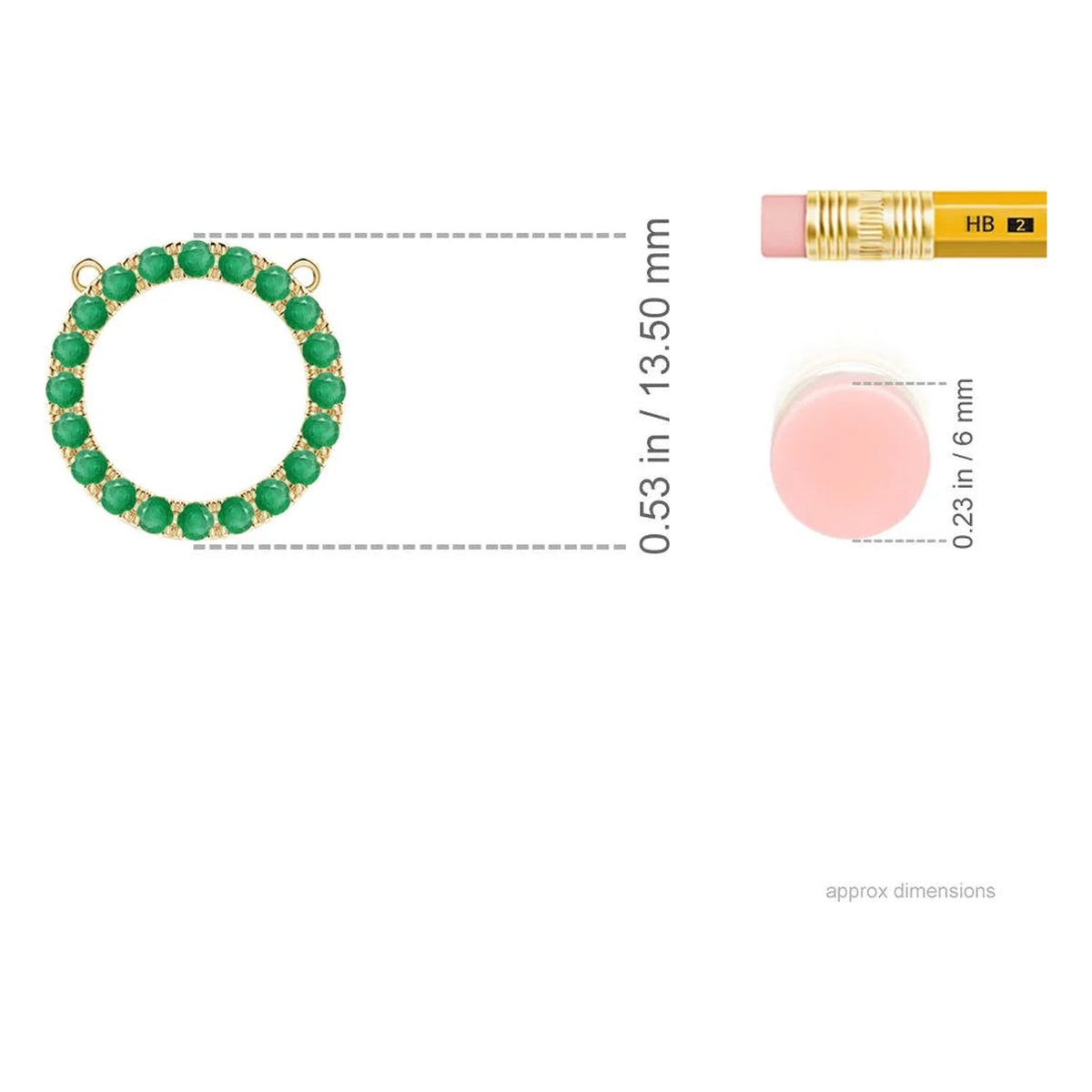 Emerald Pendant Necklace in 14K Yellow Gold J9980