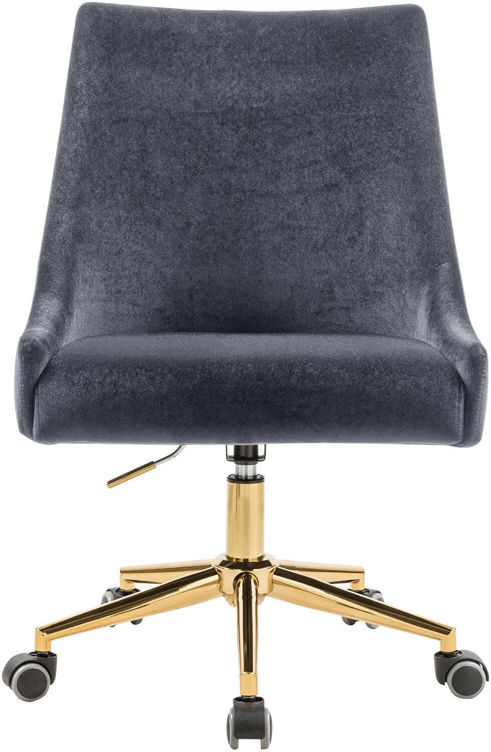 Grey Velvet Office Chair C59074