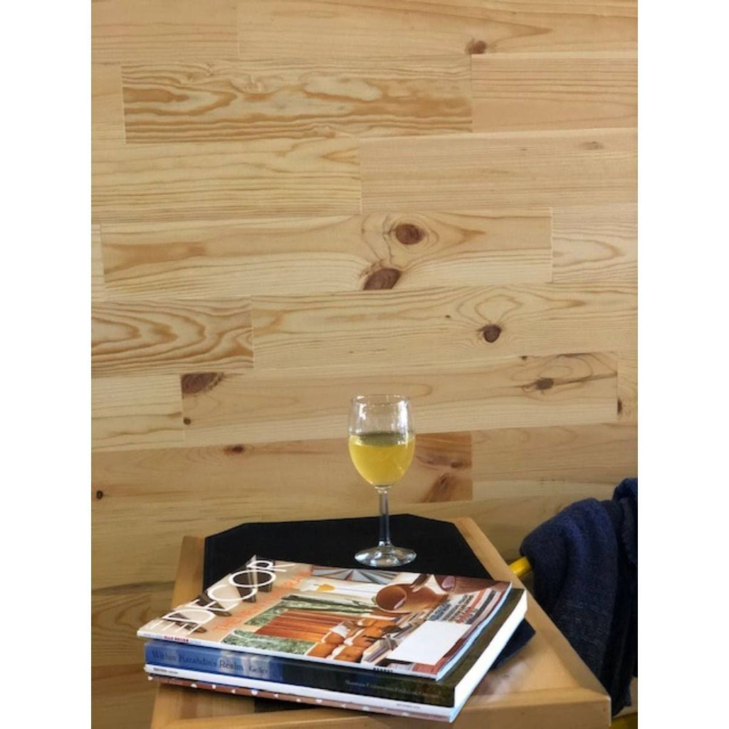 Pine Wooden Wall Planks - Peel and Stick (3x22 Wide - 10 Sq. ft, Platinum) J5719