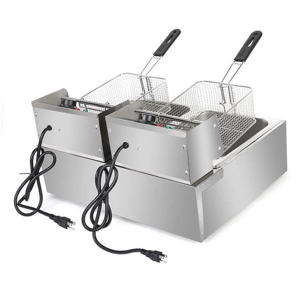 5000W 12L Dual Tanks Electric Deep Fryer with 2 Basket Q514