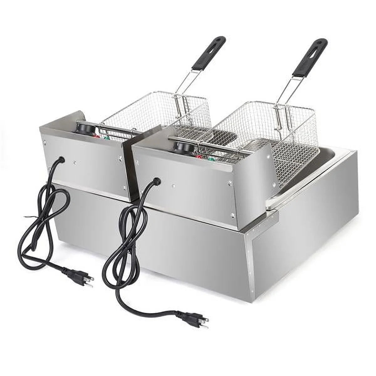 5000W 12L Dual Tanks Electric Deep Fryer with 2 Basket Q514