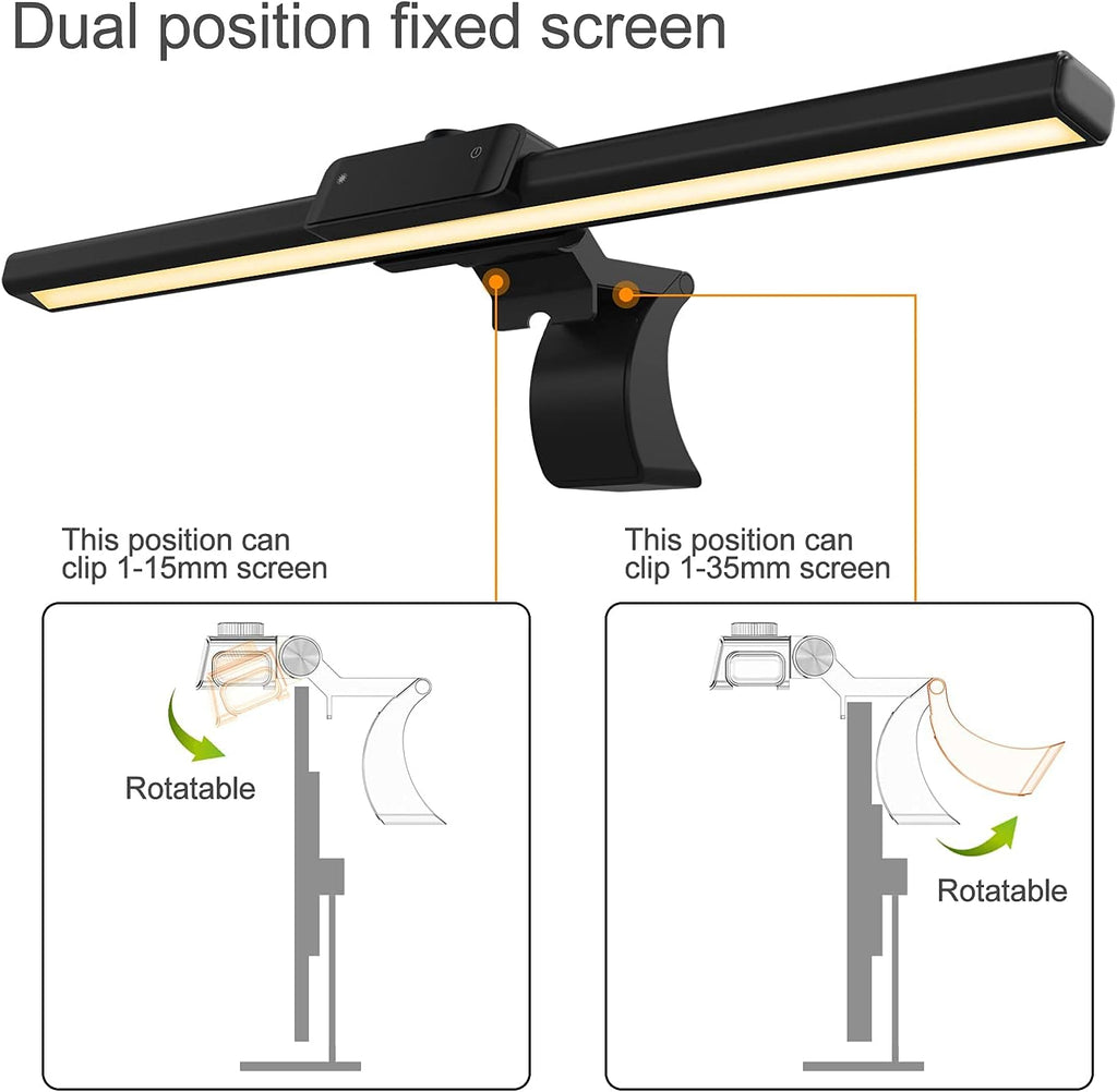 Black LED Monitor Light Bar with Touch Control D942
