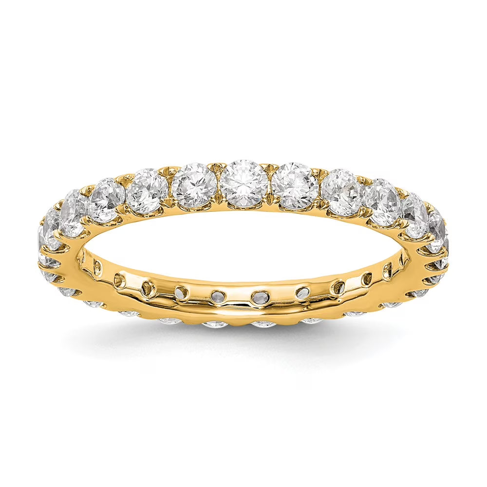 14K Yellow Gold Diamond Eternity Ring, Lab Grown Round, Size 5 W81256