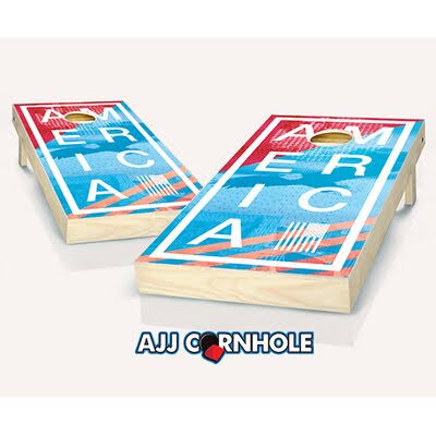 Solid Wood Cornhole Board and Bags S60589