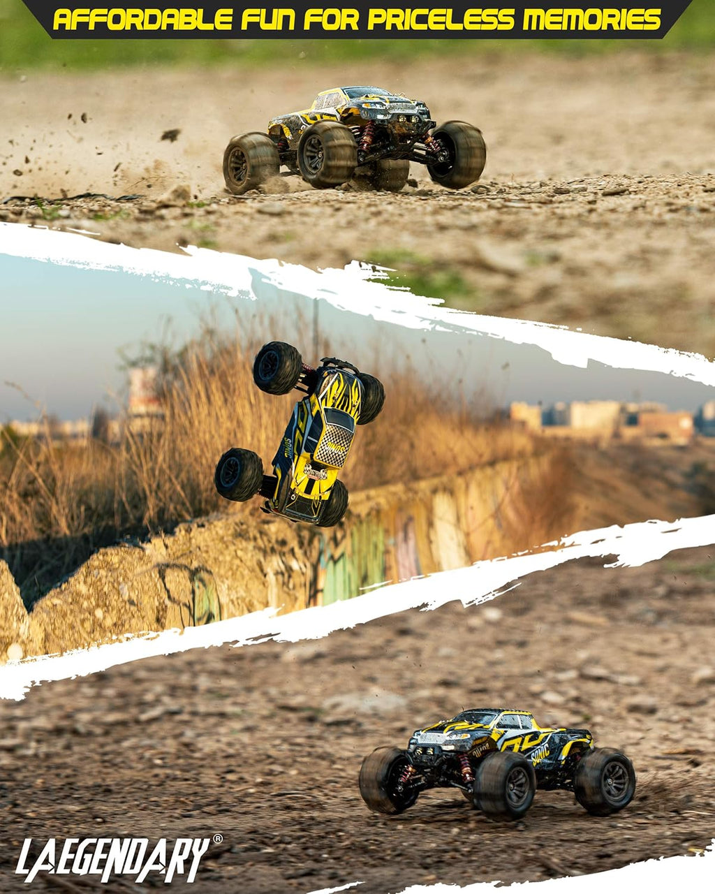 Black Yellow 1:16 Scale Brushless RC Car C575