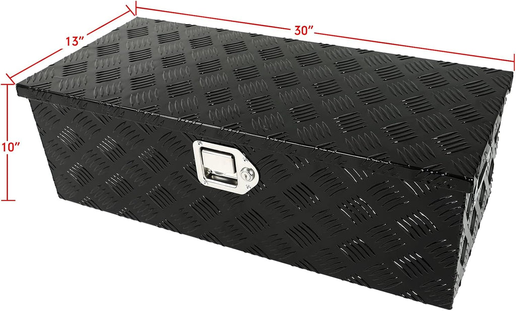 Black Aluminum Underbody Tool Box 30X13X10 Inch S647812
