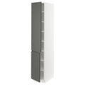 White High Cabinet with Shelves and 2 Doors V9303