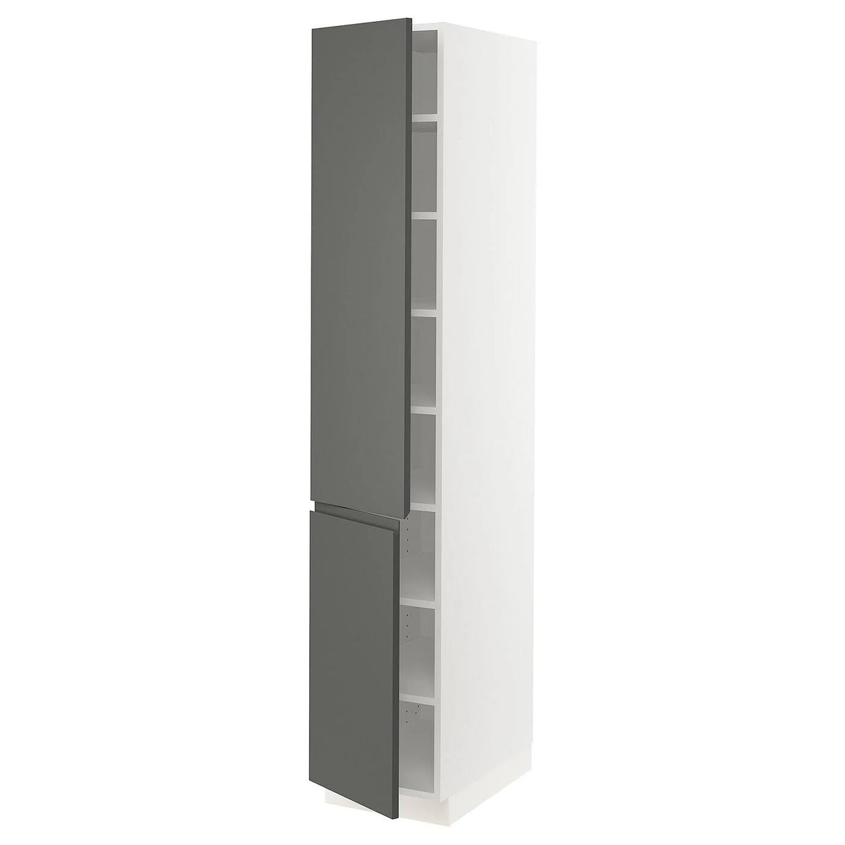 White High Cabinet with Shelves and 2 Doors V9303