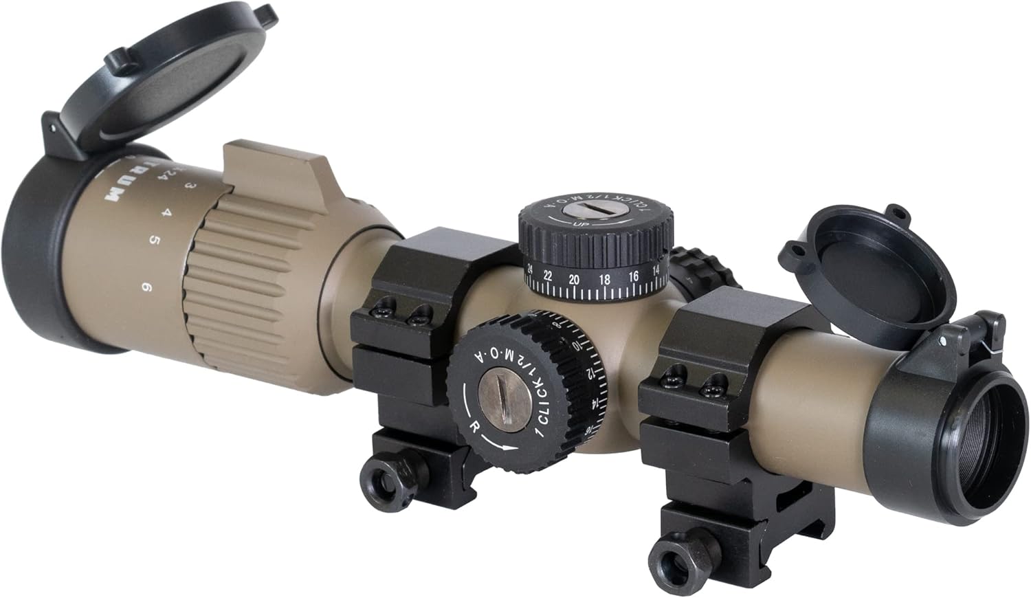 1-6x24 First Focal Plane Rifle Scope with Illuminated BDC Reticle L161623