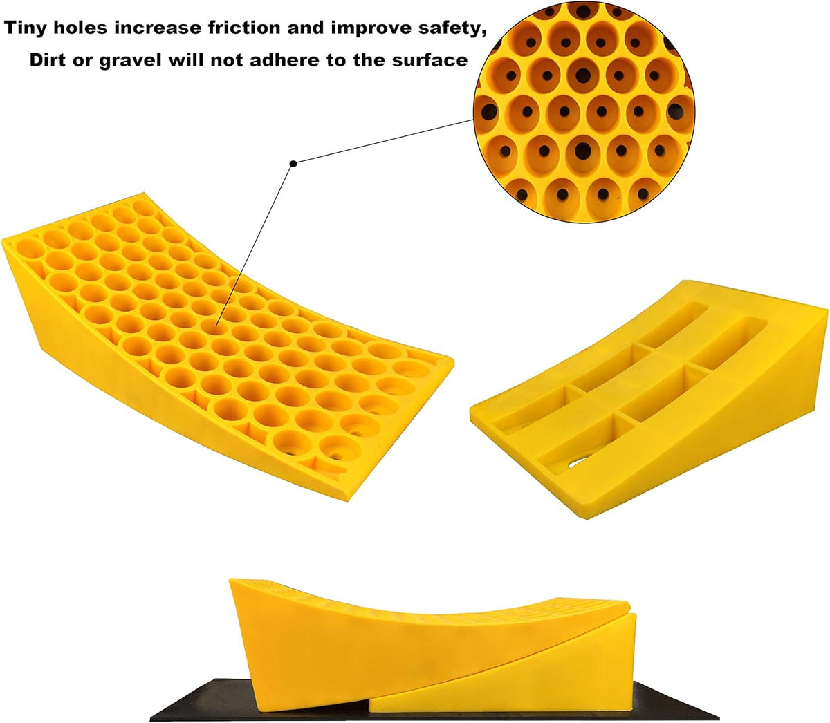 Heavy Duty Rubber RV Leveling Blocks Wheel Chocks 2 Pack X5612