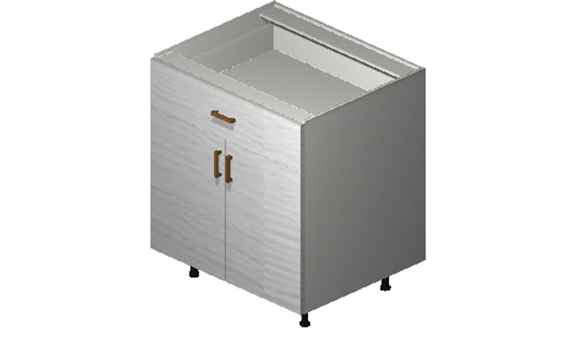 White Pine 2 Doors 1 Drawer Base Cabinet Engineered Wood X92045