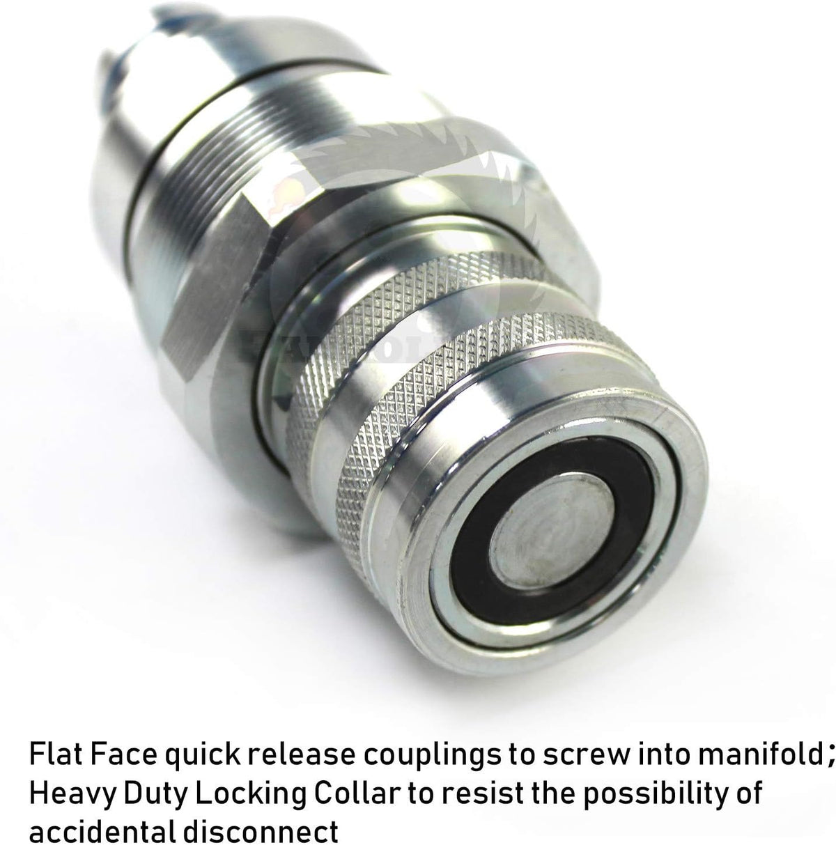 Hydraulic Female Flat Face Quick Connect Coupler 48mm Thread Diameter Pack of 2 B38736