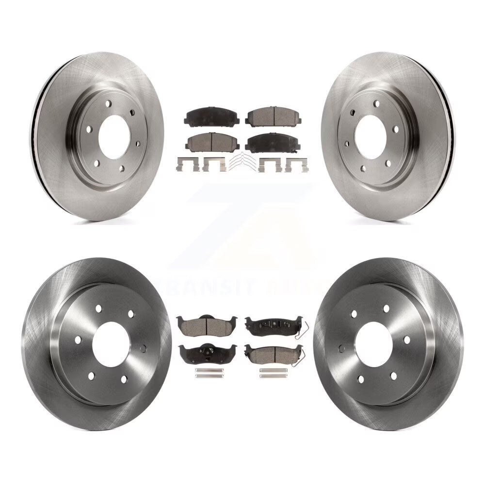 Front Rear Disc Brake Rotors and Ceramic Pads Kit Q944611