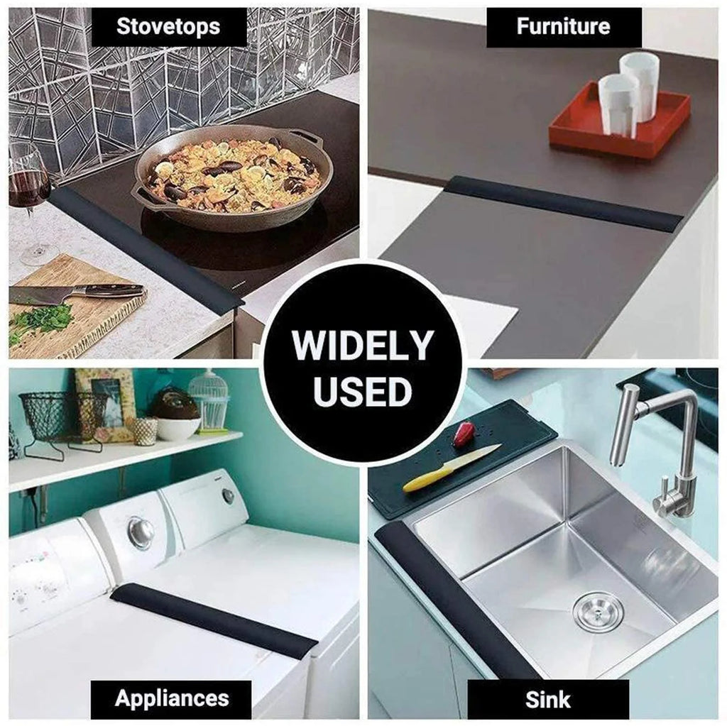 Silicone Stove Gap Covers (2 Pack, 21 Inches, Black) N772