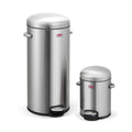 Fingerprint Free Stainless Steel Step on Trash Can Set B9560