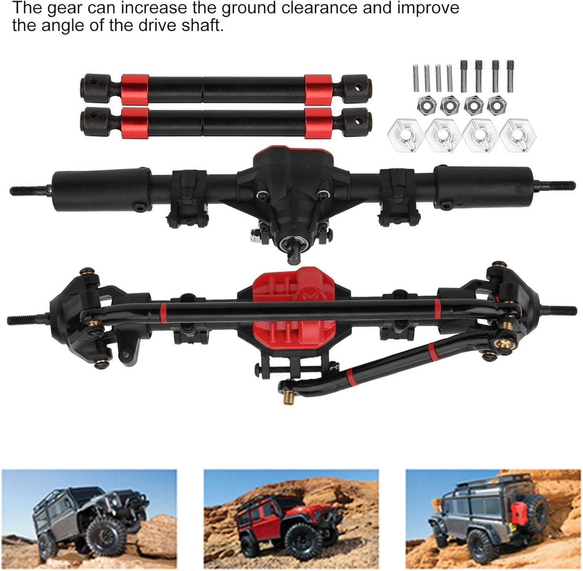 2pcs Metal Front Rear Drive Axle Shaft with 38T/15T Gear Teeth for 1/10 RC Car H94317