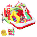 Christmas Jump 'n Slide Inflatable Bouncer with Blower, 130x108x92 inch B879