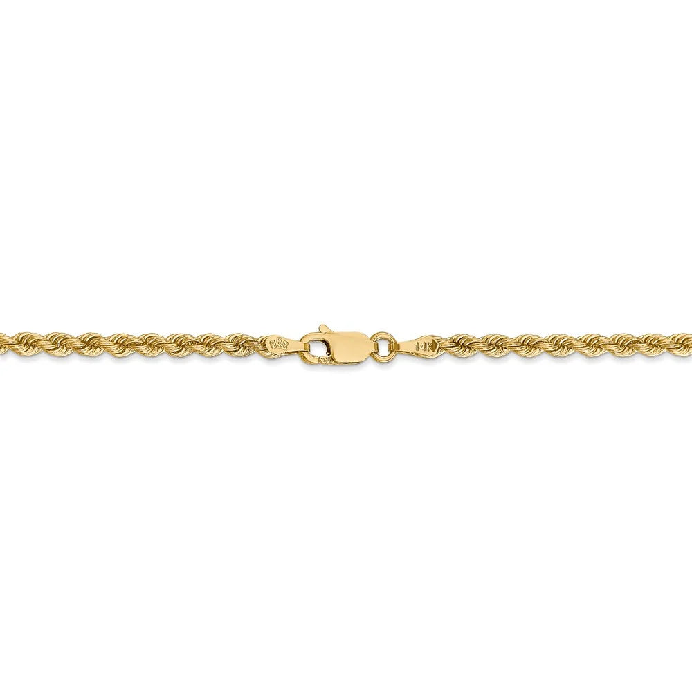 14kt Yellow Gold Rope Chain Bracelet 7 inch C74577