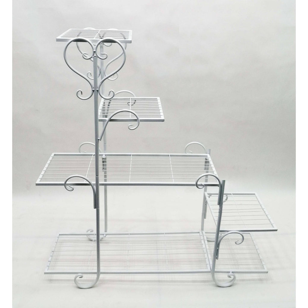 5 Tier Plant Stand Steps White D688
