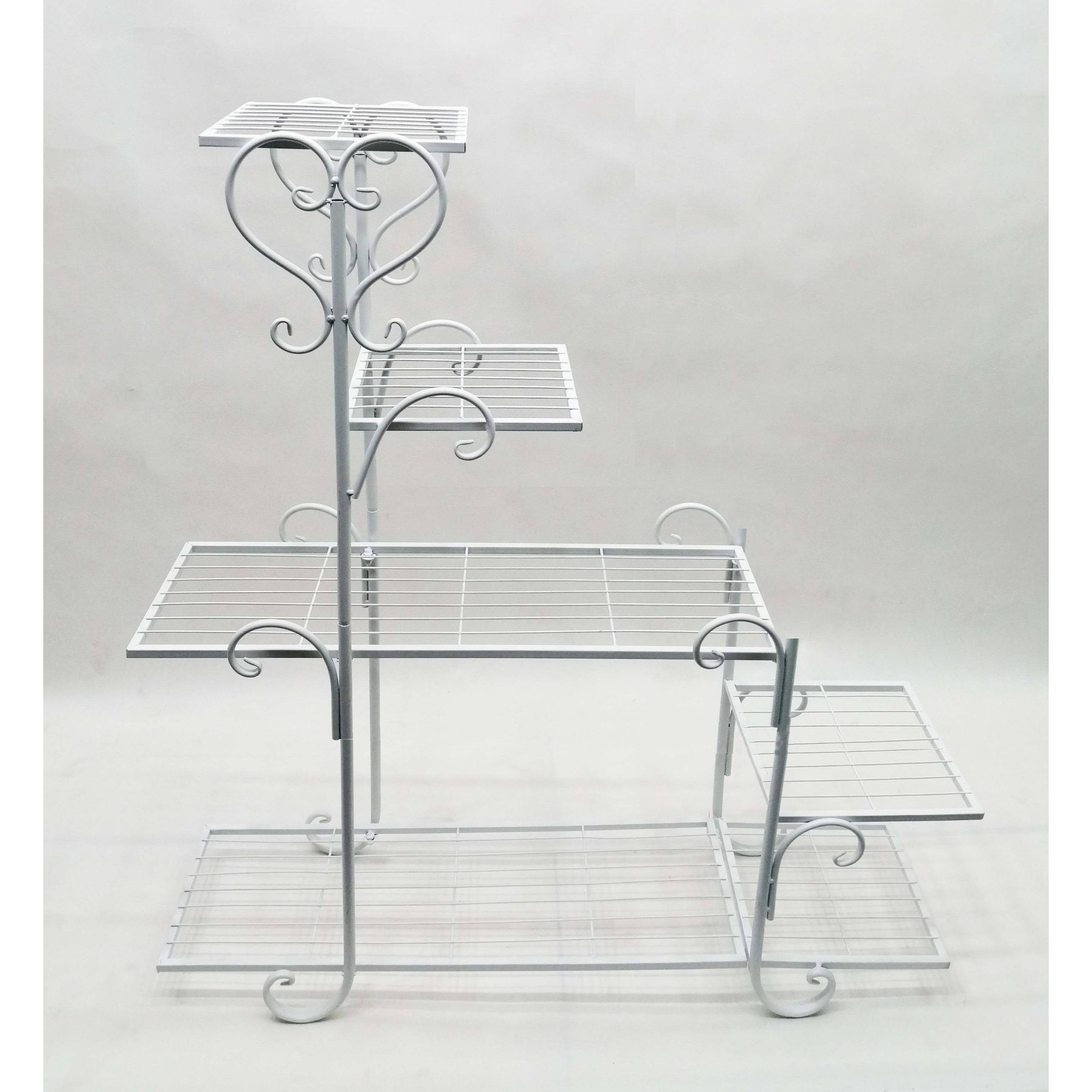 5 Tier Plant Stand Steps White D688