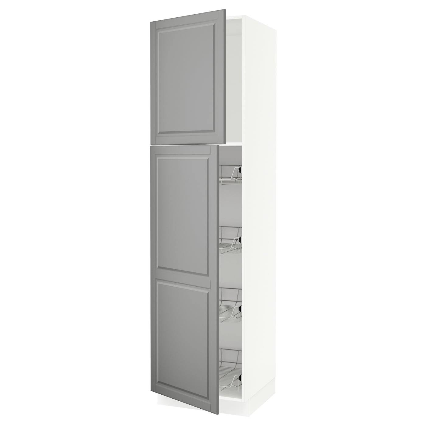 White High Cabinet with Wire Baskets H21282