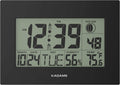 Silver Digital Wall Clock with Alarm Snooze Function W42471
