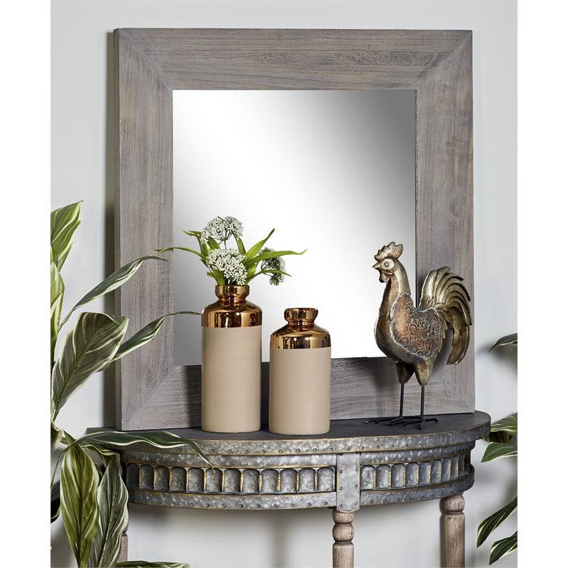 Beige Farmhouse Metal Console Table A15278