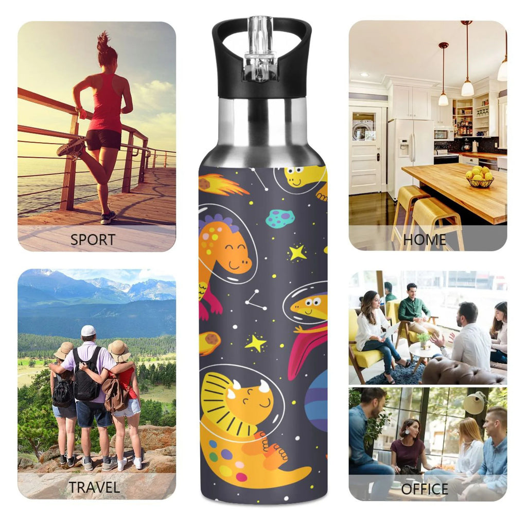 Stainless Steel Vacuum Insulated Water Bottle with Straw Lid 20 OZ P64158