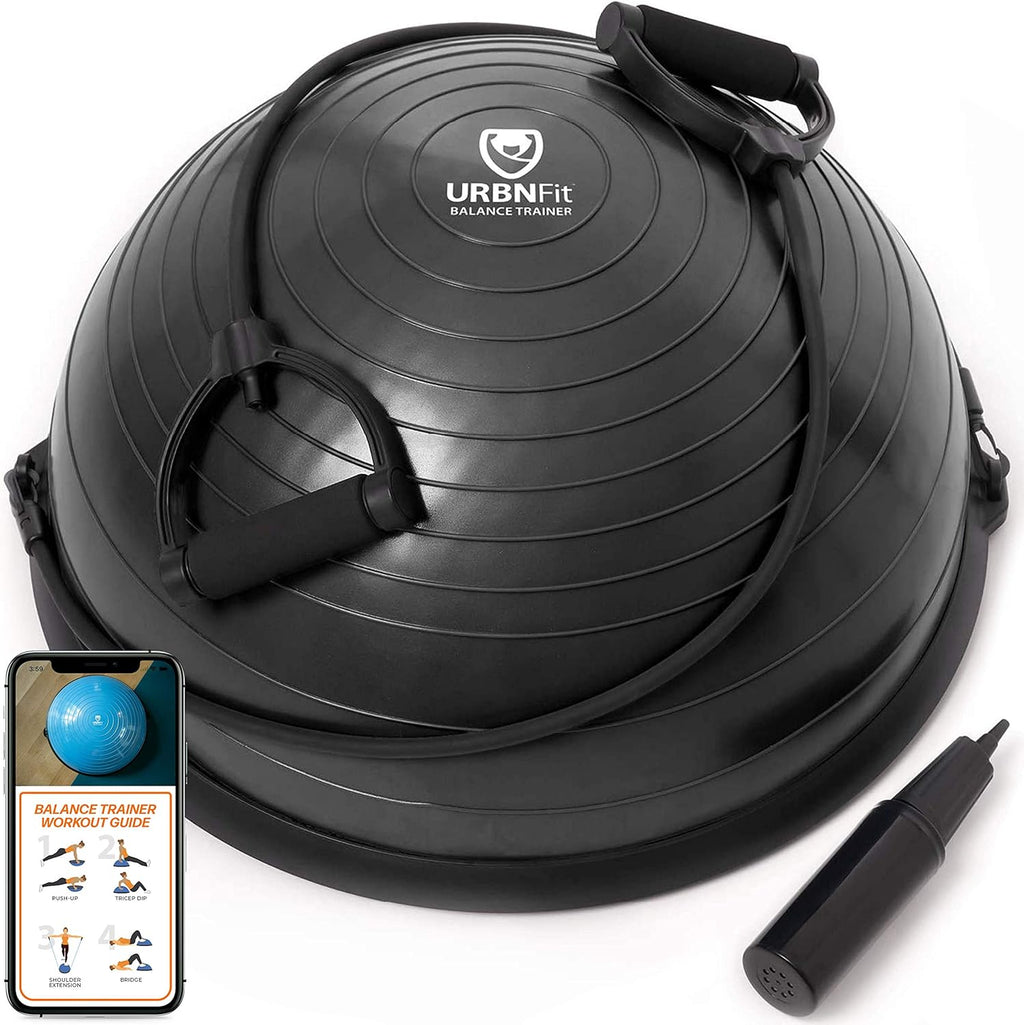 Half Yoga Ball Trainer with Resistance Bands and Pump, Pack of 2 O5101