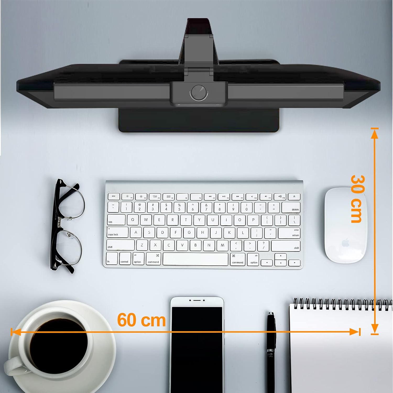 Black LED Monitor Light Bar with Touch Control D942