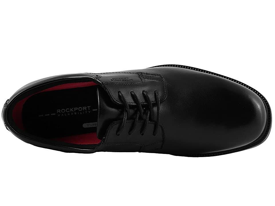 Black Plain Toe Derby Shoes Q48781