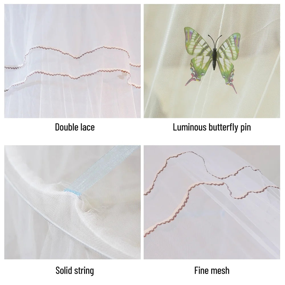 White Lace Bed Canopy L3211
