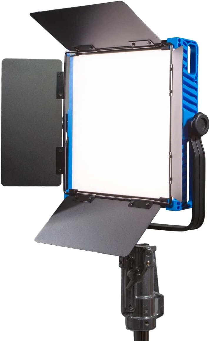 Bi-Color 2800K-6500K LED Video Light with Barn Doors and Diffusion Panel F24691