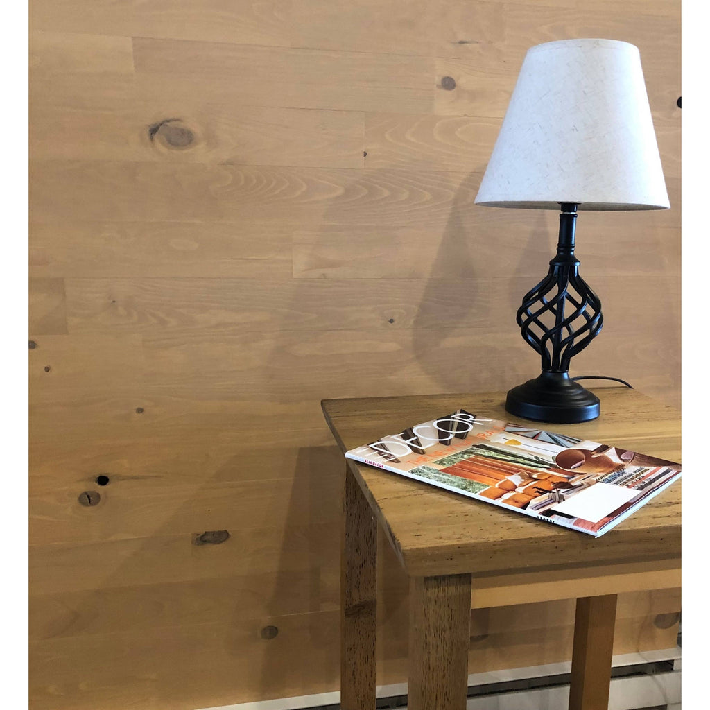 Pine Wooden Wall Planks - Peel and Stick (3x22 Wide - 10 Sq. ft, Platinum) J5719