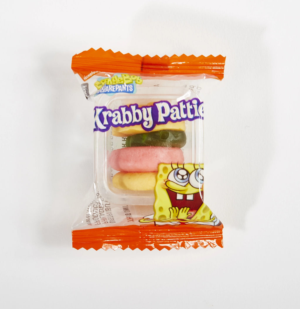 SpongeBob SquarePants Gummy Candy Original Flavor Krabby Patty Theater Box, 2.54 oz V67444