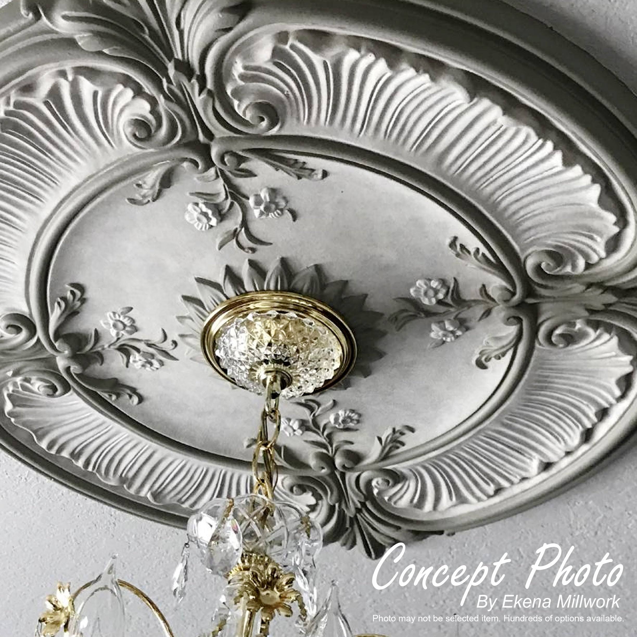 Roped Ceiling Medallion, Hand-Painted Polished Copper N450073