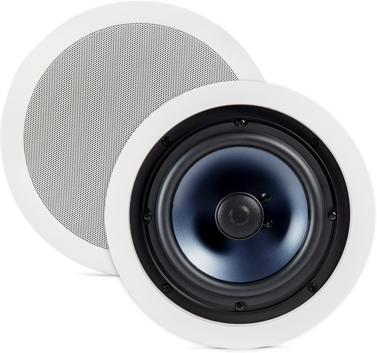 8-inch 2-way In-ceiling Speakers Set of 2 with 12-inch Powered Subwoofer U4060