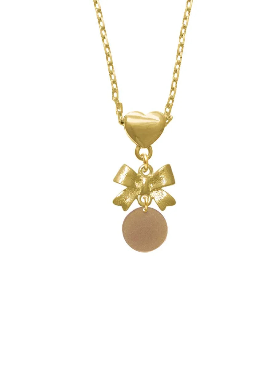 Goldtone Heart Necklace J823404