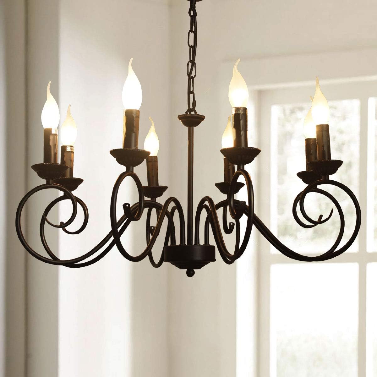 French Country 6 Lights Candle Chandelier V2018