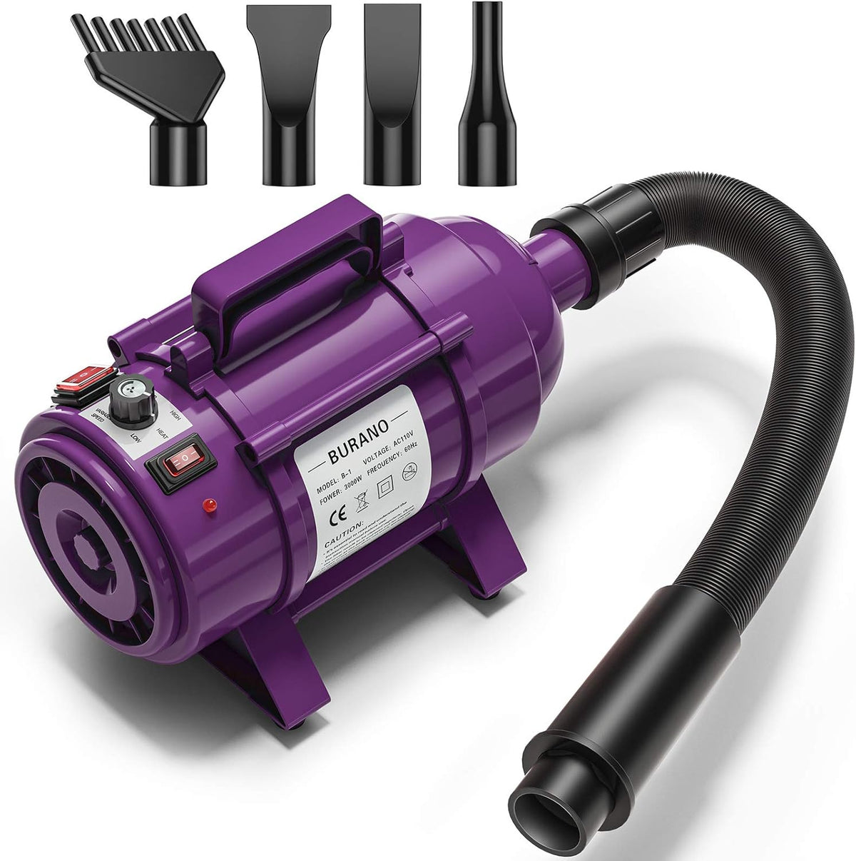 4.0HP Stepless Adjustable Speed Pet Hair Dryer with Heater Y627