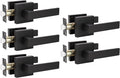 Matte Black Interior Door Leversets, 5 Pack Q842063