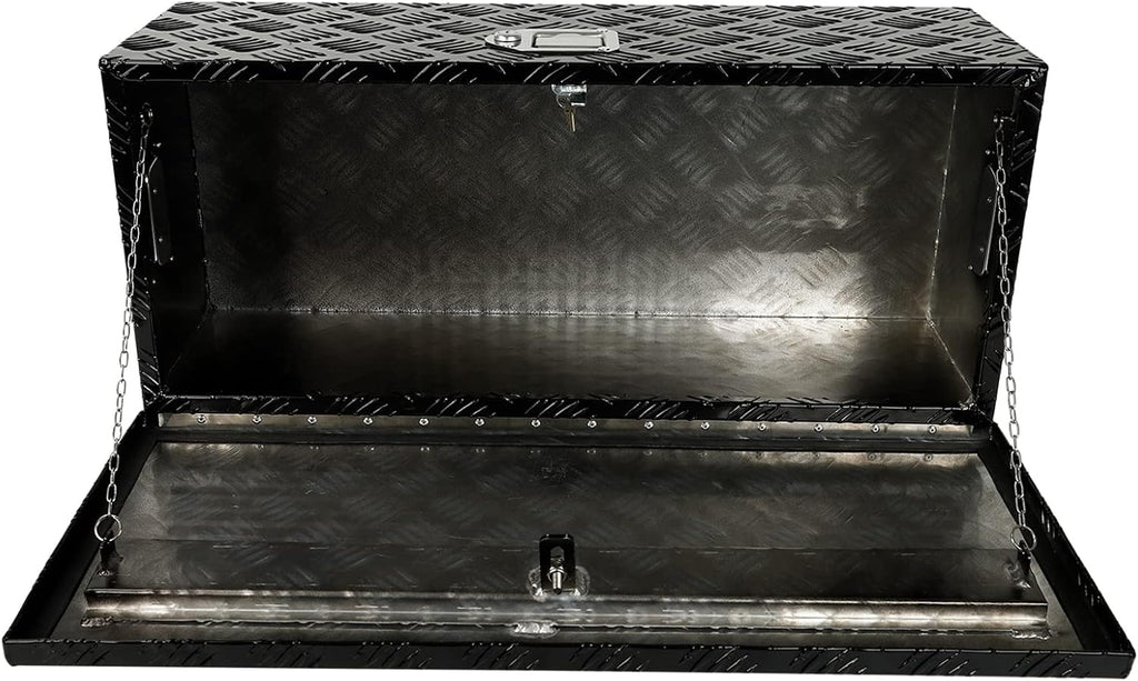 Black Aluminum Underbody Tool Box 30X13X10 Inch S647812