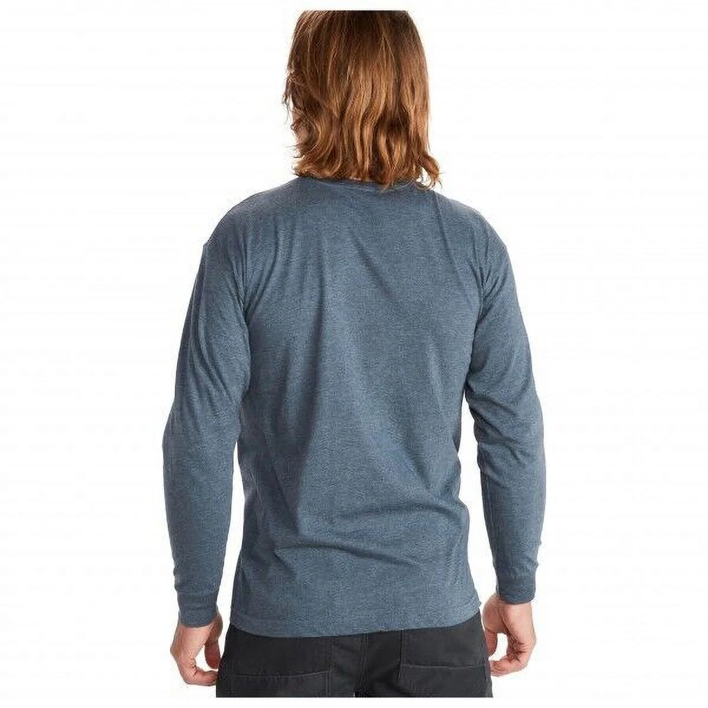 Navy Heather Men's Long Sleeve Graphic T Shirt J95567
