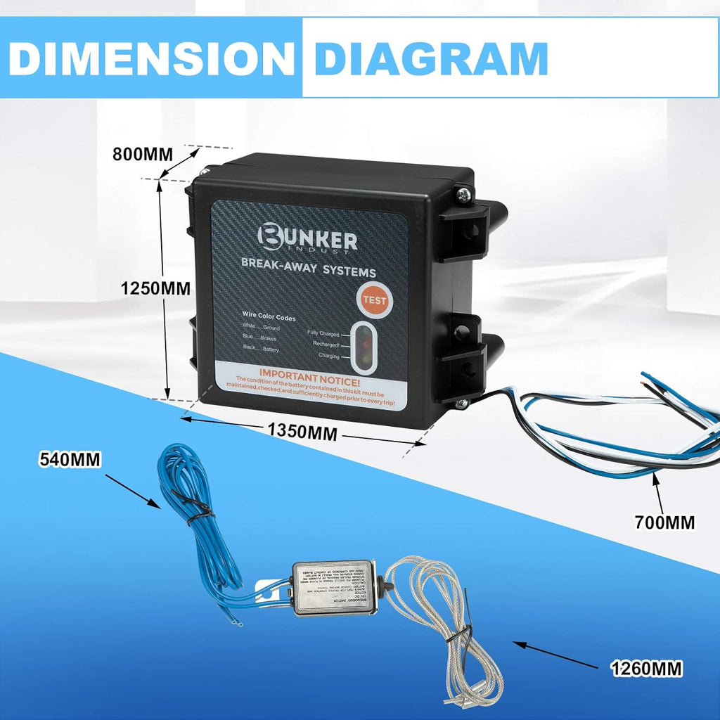 12V 5AH Trailer Brakes Breakaway Kit with Battery G7535